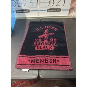 2009 IS Open Bethpage Black Golf Towel. Red And Black.